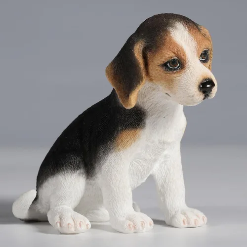 Vista 2 de Veronese Design Figura pintada a mano de resina Beagle de 3 7/8 pulgadas