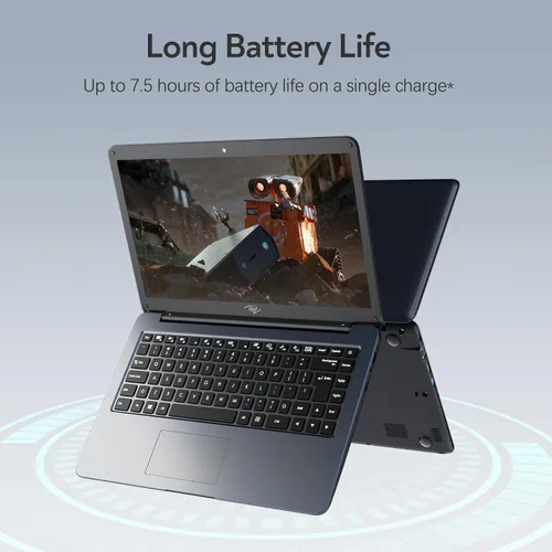 Vista 6 de Itel Celeron N4020 - Computadora portátil de 14 pulgadas (doble núcleo), gráficos UHD 600, 4 GB de RAM 256 GB SSD, pantalla HD de 14 pulgadas, ultra