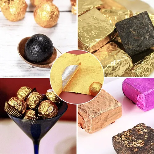 Vista 7 de 200 envoltorios de caramelo de aluminio, 4 x 4 pulgadas, paquete cuadrado para embalaje de dulces de chocolate