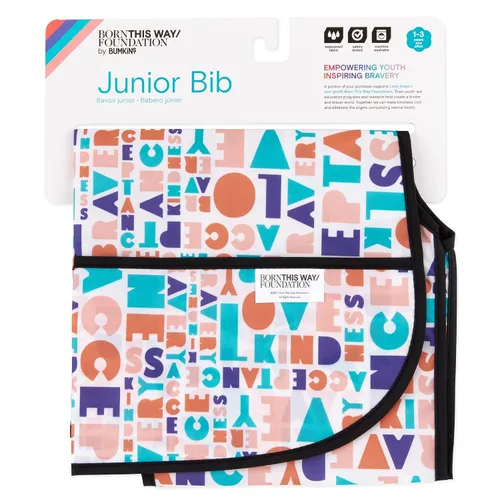 Vista 6 de Bumkins - Babero de manga corta para niña o niño, para niños pequeños de 1 a 3 años, tamaño grande, esencial imprescindible para niños pequeños