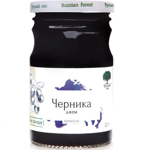 Vista 10 de Russian Forest Mermelada de mora totalmente natural, sin azúcar añadida, OMG o conservantes 220 g/ 7.76 oz