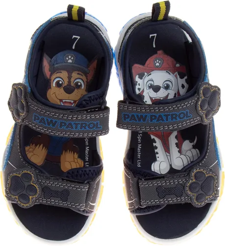 Vista 3 de Nickelodeon Zapatos iluminados de la Patrulla Canina para niños, sandalias de verano, zapatos de agua para niños, correa ajustable de Chase Marshall
