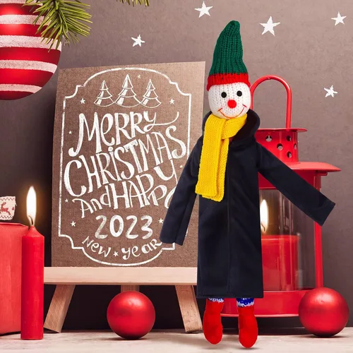 Vista 4 de Libima 6 Pcs Christmas Doll Clothes Accessories Halloween Wizard Clothes Wizard Robe and Broom Doll Costume