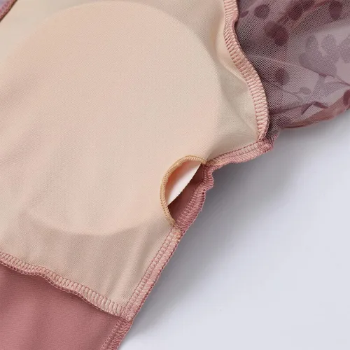 Vista 30 de AFAVOM Leotardos de ballet para mujeres adultas con estampado de flores de mariposa sin espalda, leotardos de gimnasia con brasier y prácticas
