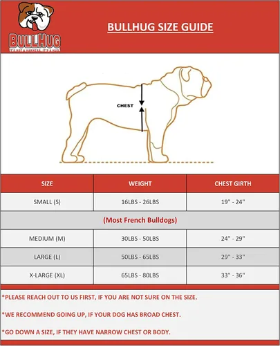 Vista 2 de BULLHUG Arnés Hecho para perros de pecho más grande como bulldogs ingleses, bulldogs franceses, pugs y más. Evita que los perros tiren y se