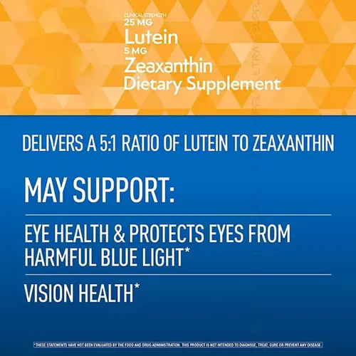 Vista 5 de Miembros Mark Lutein con zeaxantina, 25 mg y 5 mg, (150 unidades) - Apoya la salud ocular y la visión, protección de luz azul, verificado por USP