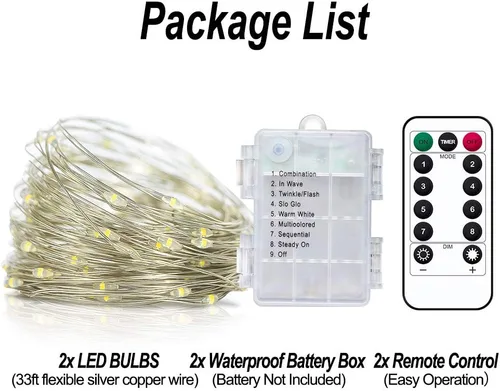 Vista 6 de LED luces de hadas USB luces LED