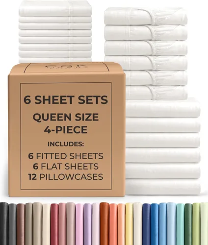 Vista 236 de Pack of 2, Twin Size 3 Piece Sheet Set - Breathable & Cooling - White