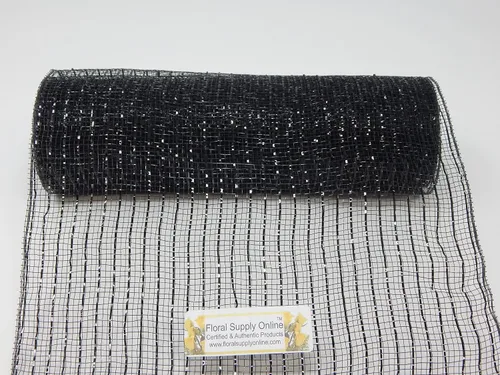 Vista 4 de Floral Supply Online cinta metálica de malla de poliéster de 10 pulgadas x 30 pies La exclusiva malla metálica con un toque único de color y brillo.