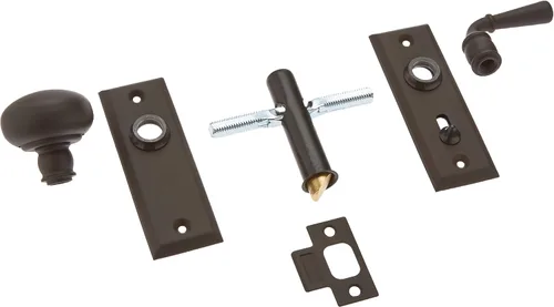 Vista 3 de Deltana SDLS480U19 - Pestillo de puerta de tormenta de latón macizo con rosa rectangular