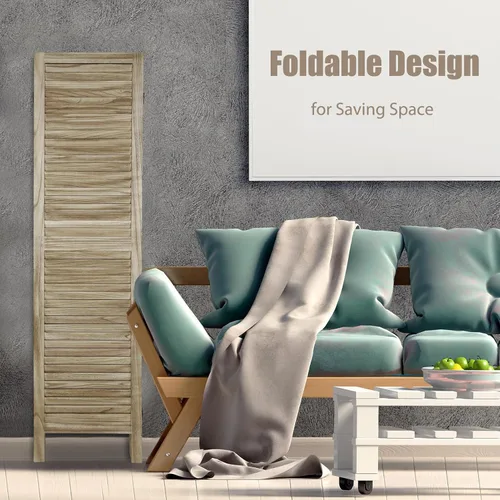 Vista 6 de Babion Separadores de habitación de 4 paneles, pantallas de privacidad portátiles y plegables, partición decorativa de habitación para oficina