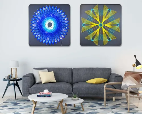 Vista 5 de JEKEJIAJIU Kit de arte de cuerda para adultos principiantes, kit de manualidades para adultos, arte de cuerda de bricolaje con todos los accesorios