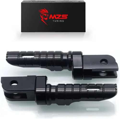 Vista 17 de MZS Estriberas de motocicleta, estriberas delanteras ajustables dobles CNC para el pie del conductor, reposapiés negro compatible con FZ07 FZ09 FZ10