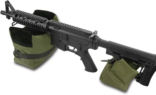 Vista 5 de Bolsas de apoyo para tiro al aire libre de Twod - Banco deportivo con soporte delantero y trasero para rifle de tiro al blanco, soporte para rifle