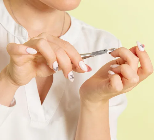 Vista 5 de Kit de herramientas para el cuidado de uñas, juego de 14 limas de uñas, bloque de amortiguador, esponja pulida, pinza de cutícula y empujador