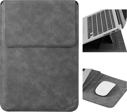 Vista 9 de HoYiXi Funda para laptop de 13.3 pulgadas con soporte, compatible con MacBook Neo 2026/MacBook Air/Pro 13 (M4/M3/M2/M1 2020-2025), Surface Pro 8
