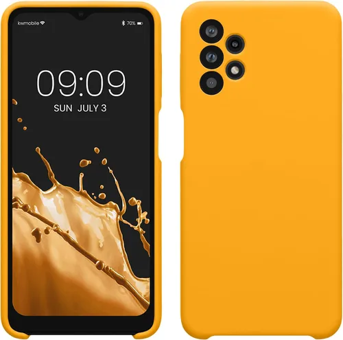 Vista 21 de kwmobile Funda compatible con Samsung Galaxy A32 5G - Funda de silicona TPU con acabado suave - Rosa impresionante