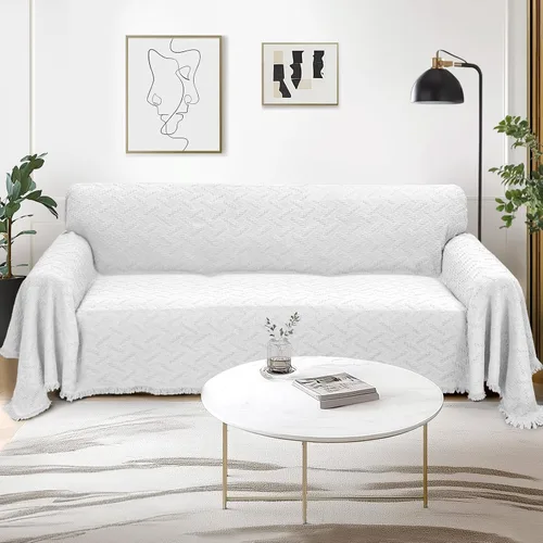 Vista 2 de RHF - Funda de sofá de diseños geométricos, para sofá de 3 cojines, ideal para sala de estar y como protectores de sofá para perros