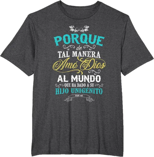 Vista 8 de Camisas cristianas en español Camisetas sobre Jesus, Negro, S