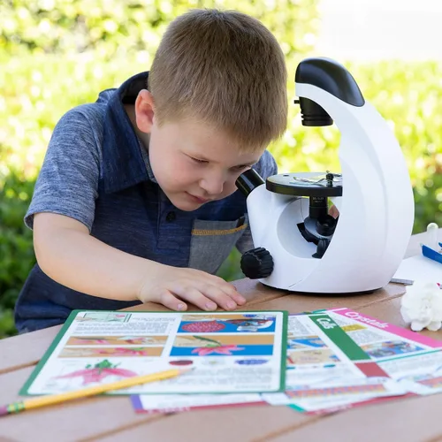 Vista 5 de IQCrew - Tarjetas de experimento y actividad de microscopio para niños y estudiantes - Aventuras microscópicas (juego de 6 tarjetas de experimento)