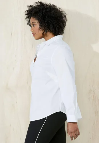 Vista 4 de ellos Camisa de botones para mujer, talla grande