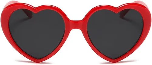 Vista 2 de Armear - Lentes grandes de sol para mujer, diseño retro con forma de corazón UV400