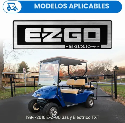 Vista 6 de Placa de identificación para carritos de golf EZGO TXT 1994-2010 de gas y eléctricos 71037G01 Negro