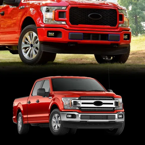Vista 6 de KARPAL Almohadillas de parachoques delanteros, tapas de extremo, cubiertas de inserción Compatible con Ford F150 2018 2019 2020 Reemplaza