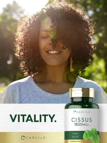 Vista 6 de Carlyle Cissus Quadrangularis 200 Cápsulas Suplemento de extracto de hierbas tradicionales Fórmula sin OMG y sin gluten