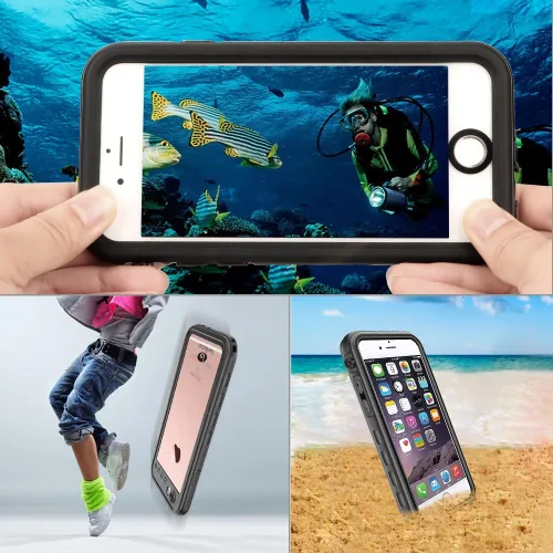 Vista 6 de BELTRON aquaLife - Funda delgada impermeable para iPhone 6 y 6S, a prueba de golpes y caídas, suciedad y nieve, totalmente sellada con protector