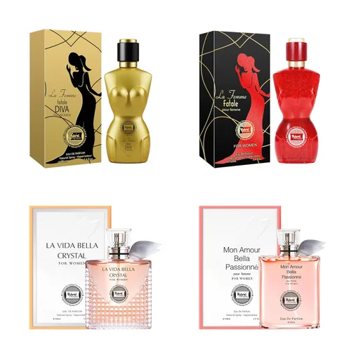 Vista 13 de Hybrid & Company Mujer 4 unids Belleza Rosa Cambio París Mujeres Romántico Pour Femme Perfume Natural Spray Fresco Fragancia