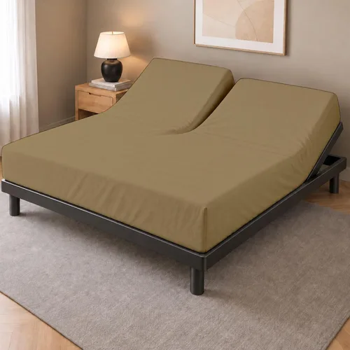 Vista 36 de Sábana bajera ajustable de tamaño para catre de 30" x 75", 100% algodón egipcio, perfecta para literas de campamento/casas rodantes/camas de Gris