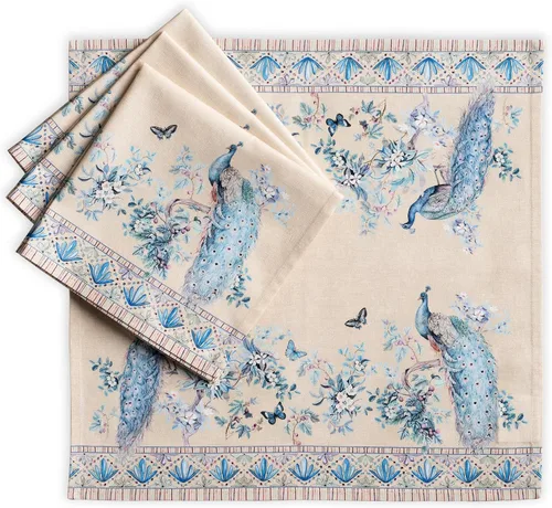 Vista 82 de Maison d' Hermine Juego de 4 servilletas de tela 100% algodón, suaves y duraderas, servilletas cuadradas reutilizables para uso diario, lavables