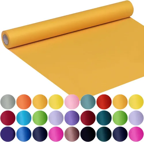 Vista 19 de SMART&CASUAL Papel de regalo negro de 17.8 x 760 pulgadas (63 pies) de papel kraft para regalo, tablón de anuncios, ramos, flores, niños, embalaje
