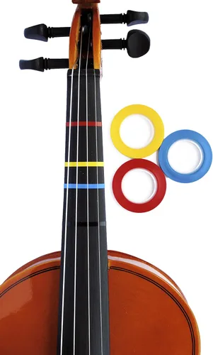 Vista 7 de Long Beach música cinta de digitación para violín, Negro