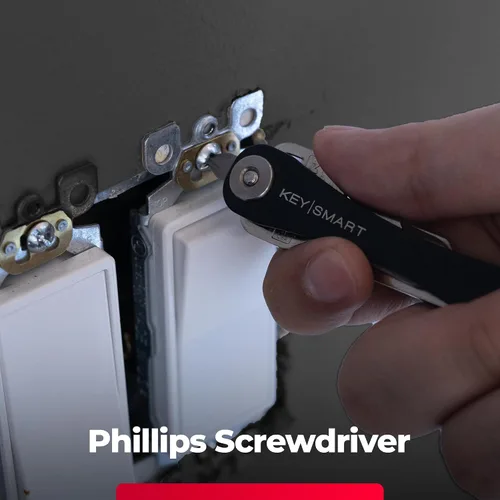 Vista 6 de KeySmart MultiTool - Herramienta multiusos 5 en 1 para llavero con abridor de cajas, regla, barra de palanca, destornillador Phillips y cabeza