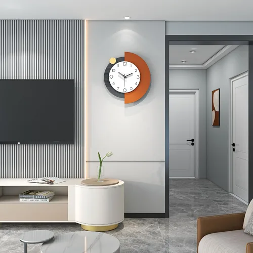 Vista 3 de FLEBLE Relojes de pared modernos para decoración de sala de estar, reloj de pared decorativo grande, funciona con pilas, para dormitorio, oficina