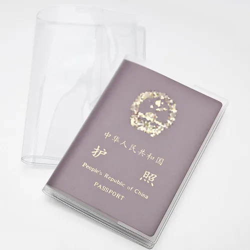 Vista 5 de 16 fundas de plástico transparente esmerilado para pasaporte, funda protectora de pasaporte impermeable de PVC, funda para pasaporte, soporte