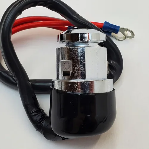 Vista 4 de Interruptor de encendido cromado de 3 posiciones (apagado, encendido, encendido con luces) con 2 llaves redondas resistentes a manipulaciones