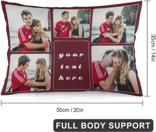 Vista 2 de Funda de almohada personalizada para fotos, regalos personalizados para fanáticos de los deportes para hombres, novios, fundas de cojín