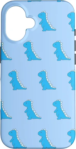 Vista 32 de Dinosaur T Rex Phone Case Cute Blue Cartoon Pattern Case for iPhone 17