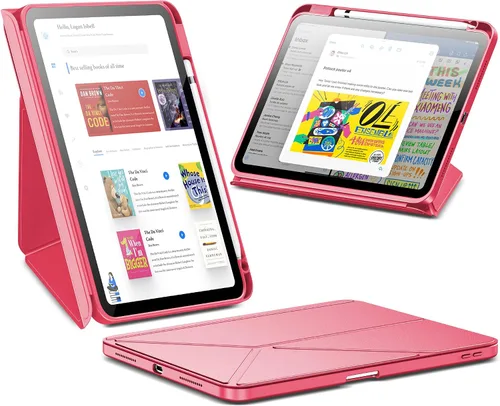 Vista 11 de INFILAND Funda para iPad (A16) 11ª generación de 11 pulgadas 2025/10ª generación de 10.9 pulgadas 2022, soporte multiángulo, cubierta magnética