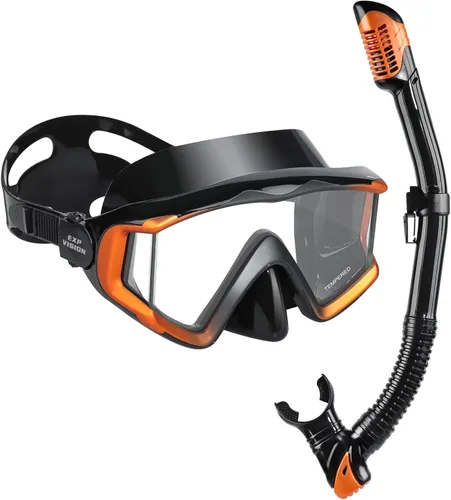 Vista 22 de Máscara de buceo Pano 3 para adultos, máscara de esnórquel de vidrio templado, máscara de natación antivaho sin fugas, gafas de natación con Azul