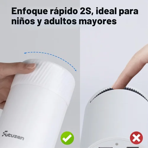 Vista 8 de Mini proyector con Wifi y Bluetooth portátil, 180 grados Roation Altavoz incorporado que se conecta al teléfono, laptop, PC, mini proyector al aire