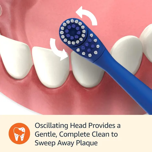 Vista 11 de Amazon Basics Cepillo de dientes con pilas para niños, 2 unidades, 1 paquete (anteriormente Solimo)