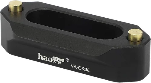 Vista 2 de Haoge VA-QR38 - Placa de riel NATO de liberación rápida con tornillos de 1/4 pulgadas para jaula de cámara, placa de queso, compatible con la OTAN