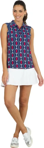 Vista 2 de IBKUL Athleisure Wear 14546 - Polo sin mangas con protección solar UPF 50+ Icefil con estampado Vic