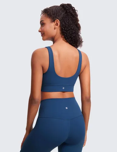 Vista 80 de CRZ YOGA Butterluxe - Brasier deportivo con espalda en U para mujer, cuello redondo, acolchado, de bajo impacto, para yoga, entrenamiento
