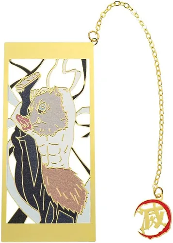 Vista 8 de Demon Metal - Marcapáginas de anime Kawaii Kamado Tanjirou, Agatsuma Zenitsu, Hashibira Inosuke, suministros escolares, regalos para hombres