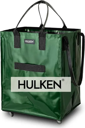 Vista 11 de HULKEN (Pequeño, Rojo Cósmico) Bolsa de comestibles reutilizable sobre ruedas, carrito de compras, bolsa con ruedas, cierre de cremallera, ligera